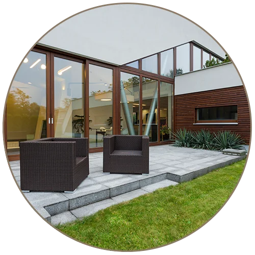 beautiful outdoor patio with concrete steps on concrete company london ontario services page