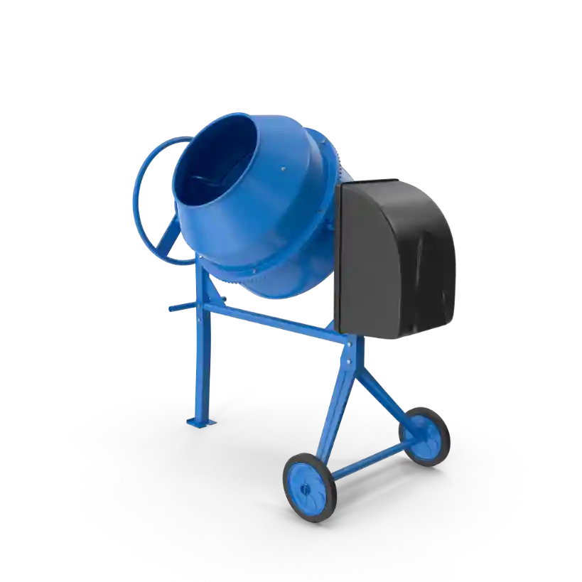 blue concrete mixer
